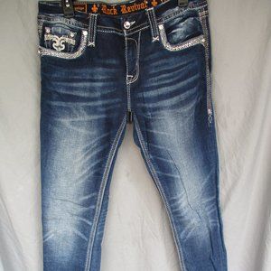 WOMENS ROCK REVIVAL JEANS ~ SI30 X 32 ~ EASY SKINNY ~ CHERILYN